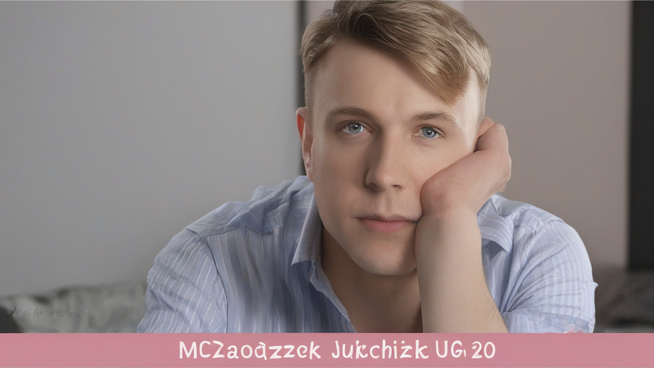Portret młodego mężczyzny uśmiechającego się z wędką w ręku na tle rzeki